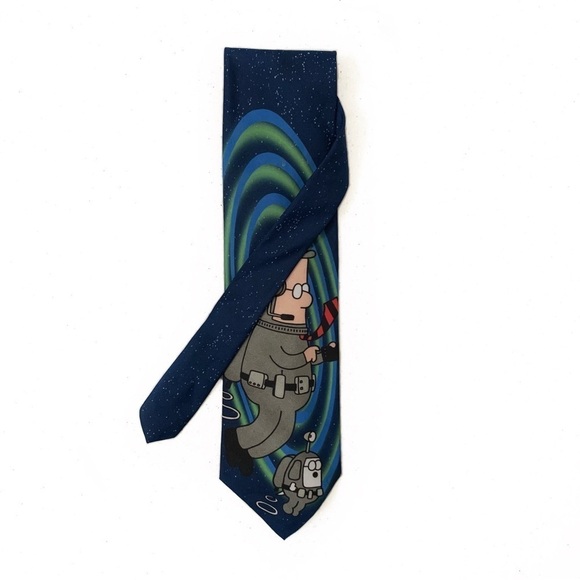 Dilbert Future Space Walk Ralph Marlin & Co. 1997 151214 Men’s Vintage Necktie - Picture 5 of 6